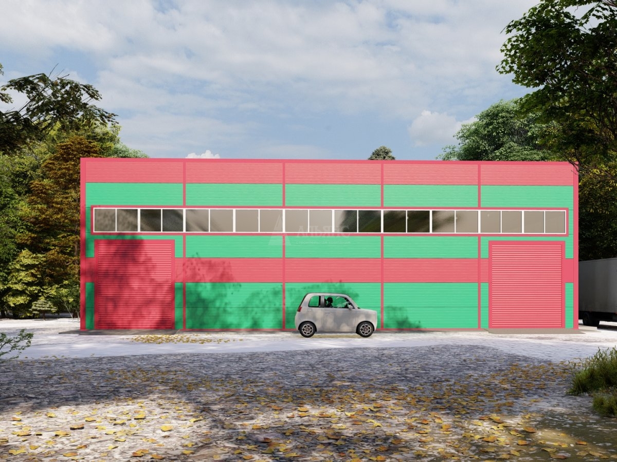 3D визуализация Склад из сэндвич-панелей - фото 2