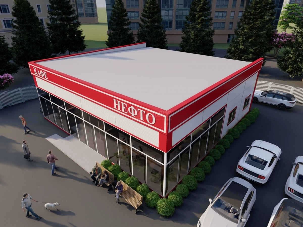 3D визуализация Кафе из сэндвич-панелей - фото 4