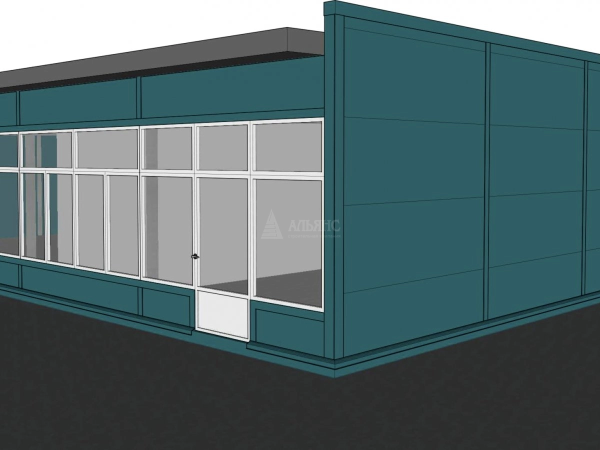 3D визуализация Проект павильона из сэндвич-панелей - фото 9
