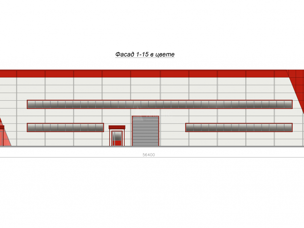 3D визуализация Металлобаза ангар-склад из сэндвич-панелей - фото 5