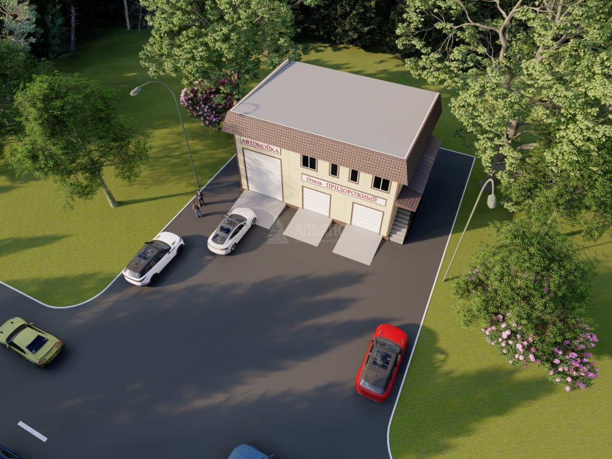 3D визуализация СТО из сэндвич-панелей - фото 2