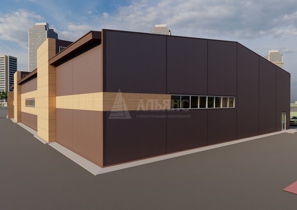 3D визуализация Здание спортивного назначения из сэндвич-панелей - фото 3