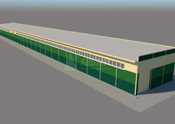 3D визуализация Производственное здание из сэндвич-панелей - фото 17